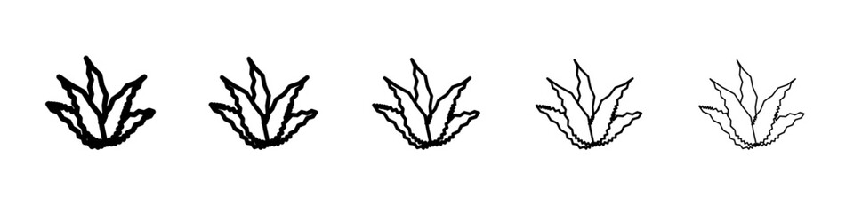 Obraz premium aloe vera icon black and white vector sign