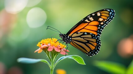 Fototapeta premium butterfly on flower