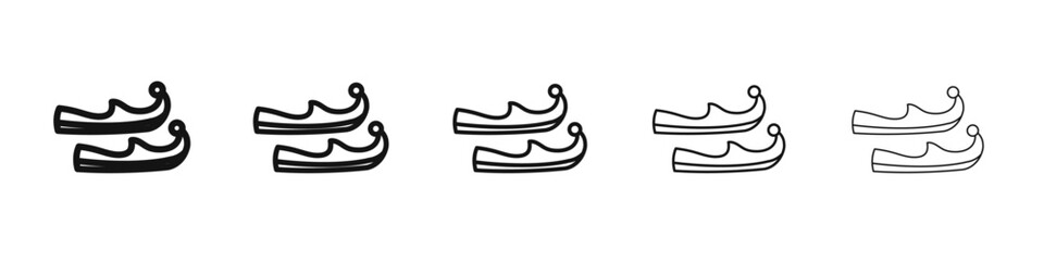 Arabian khussa icon black and white vector sign