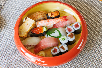 新鮮で瑞々しい美味しそうなお寿司