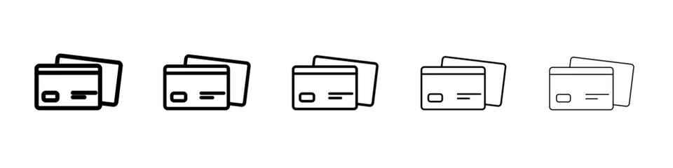 ATM card icon black and white vector sign