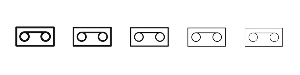 Obraz premium Audio icon black and white vector sign