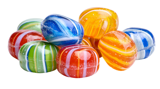 Colorful Striped Hard Candies Sweet Treats Delicious Candy