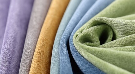 Gently Fanned Fabric with Various Textural Qualities