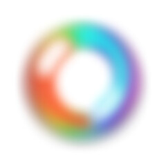 Transparent colorful bubble elements, rainbow bubbles