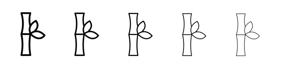 Bamboo icon black and white vector sign