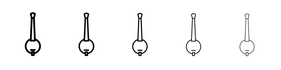 banjo icon black and white vector sign