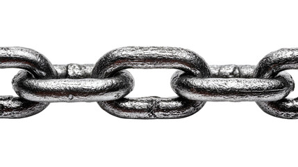 Obraz premium Strong metal chain links close up detail industrial strength black background