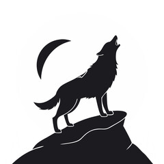 Wolf Howl Silhouette