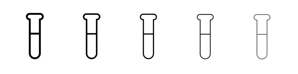 Beaker icon black and white vector sign