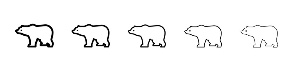Bear icon black and white vector sign