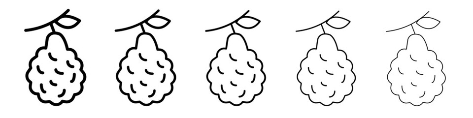 bergamot icon black and white vector sign