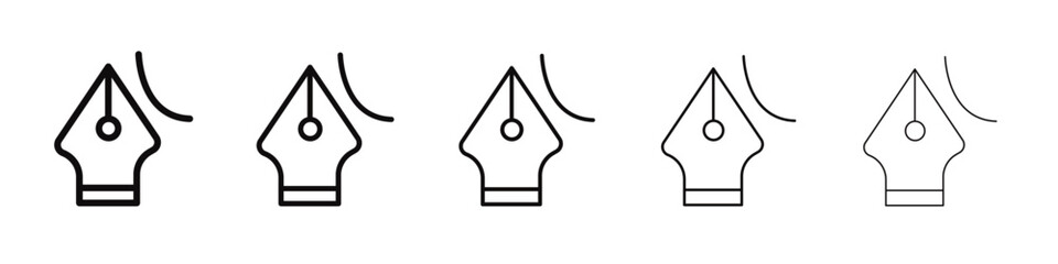 Bezier curve icon black and white vector sign