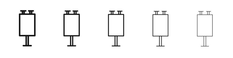 Billboard icon black and white vector sign