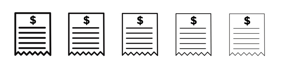 Billing icon black and white vector sign