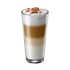 Layered Latte Macchiato in Tall Glass with