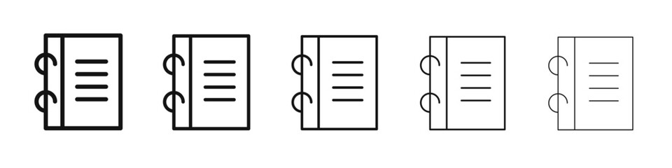 Binder icon black and white vector sign