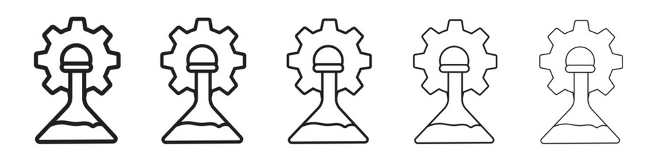 Biomedical engineer icon black and white vector sign