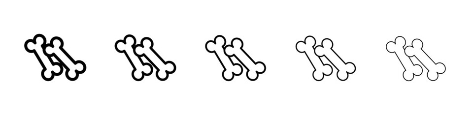 Bones icon black and white vector sign