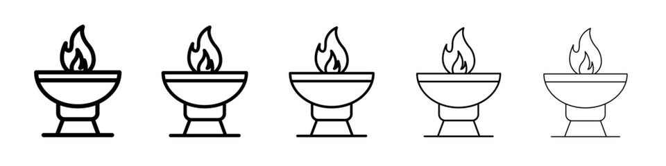 brazier icon black and white vector sign