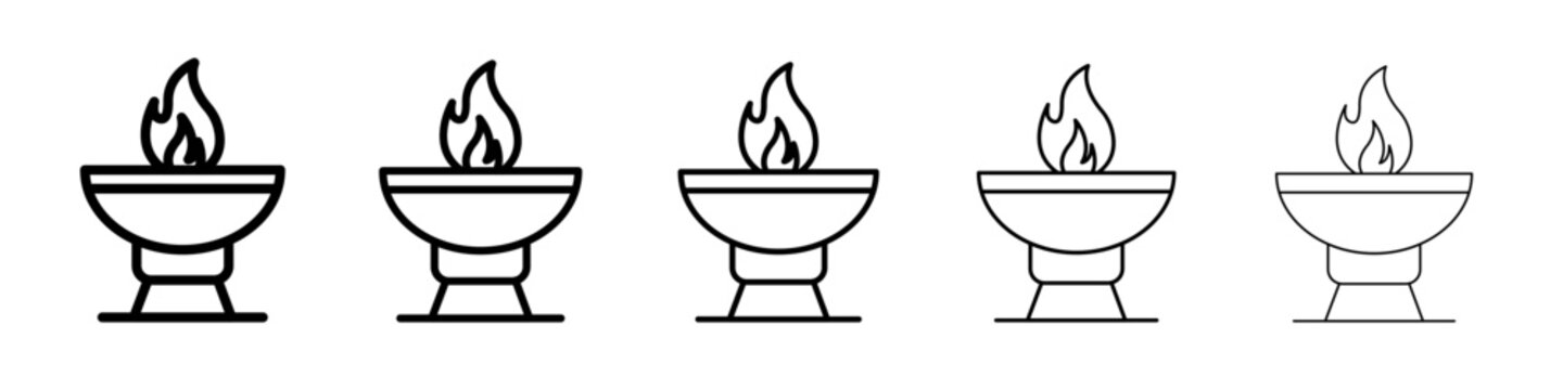 brazier icon black and white vector sign
