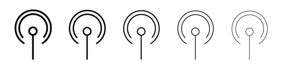 Broadcast Icon black and white vector sign