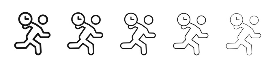 Busy icon black and white vector sign