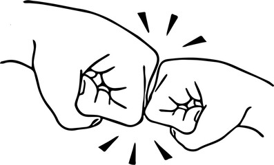 father and child touching fists,fist of a child and his father,father fist bumping child,Father and Child Fist Bump Silhouette, Family Bond Line Art.fist bump symbol between father and child