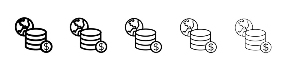 Capitalism icon black and white vector sign