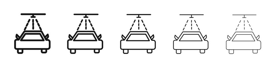 carwash icon black and white vector sign