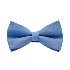 Elegant light blue bow tie on white background, perfect accessory for formal and casual events, weddings, parties, and celebrations Transparent background or png