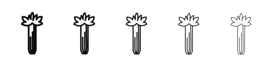 Celery icon black and white vector sign