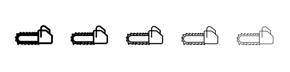 Chainsaw icon black and white vector sign