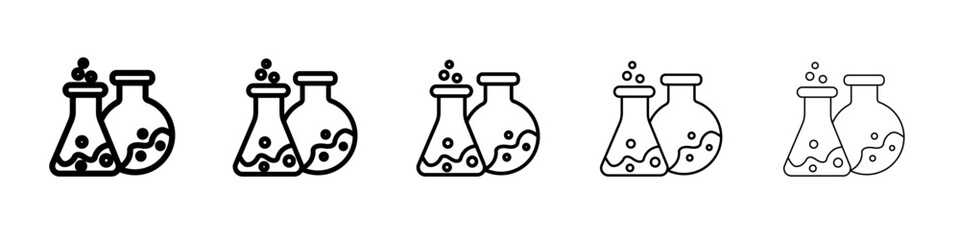 Chemistry icon black and white vector sign