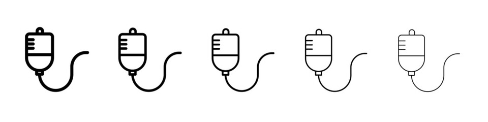 Chemotherapy icon black and white vector sign