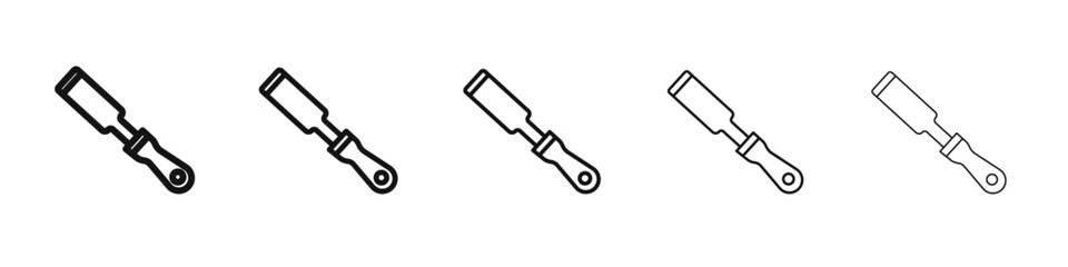 chisel icon black and white vector sign
