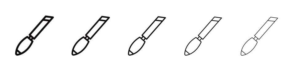 chisel icon black and white vector sign