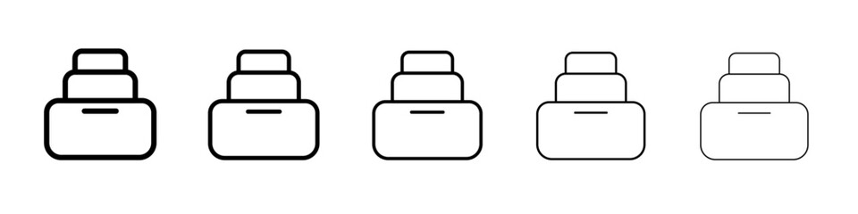 Collection icon black and white vector sign