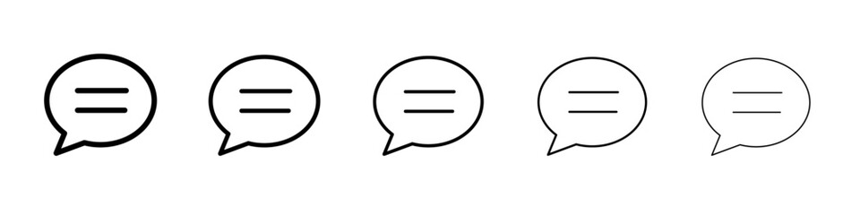 Comment icon black and white vector sign