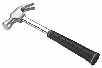 a hammer with a black handle and a silver handle