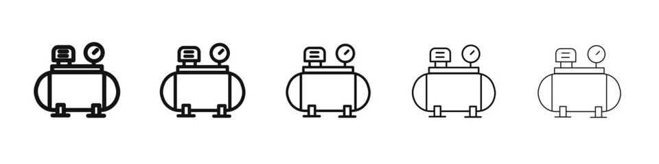 Compressor icon black and white vector sign