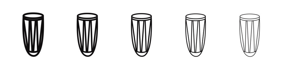 Conga drum icon black and white vector sign