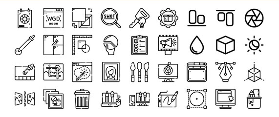 Black and White Graphic Design Icon Collection Bundle 164
