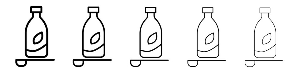 cough syrup icon black and white vector sign