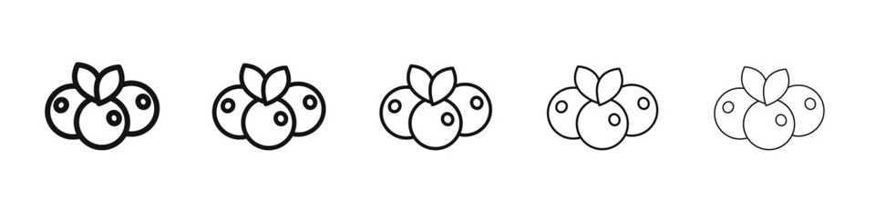 Cranberry icon black and white vector sign