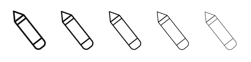 Crayon icon black and white vector sign