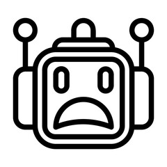 icon pack containing emojis of a robot, expressions, facial shapes and gestures