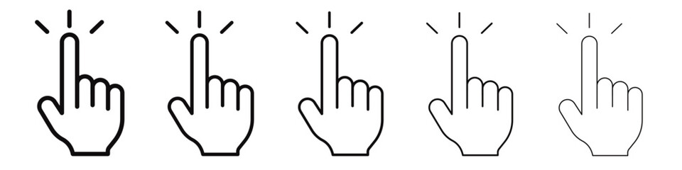 Cursor icon black and white vector sign