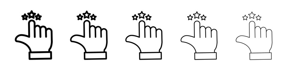 Customer feedback icon black and white vector sign