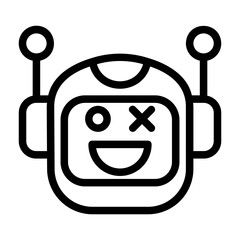 icon pack containing emojis of a robot, expressions, facial shapes and gestures